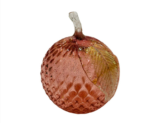 Barrovier Toso Murano Glass Apple Gold Leaf Inclusion