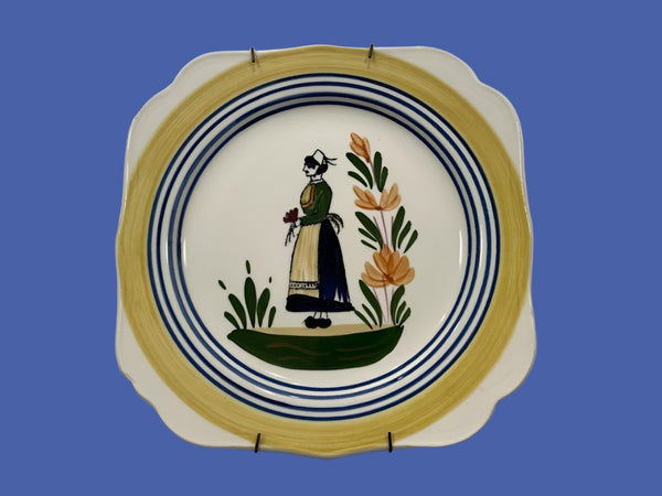 Colonial Faience Hand Painted Pheasant Portrait Signed Collectible Plate
