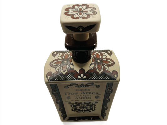 Dos Artes Anejo Hand Painted Empty Ceramic Decanter