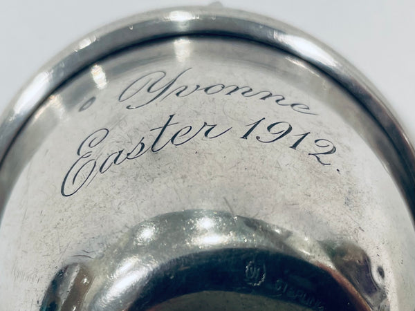Woodside Sterling Co Silver Nursery Cup Yvonne Easter 1912 Hallmarked