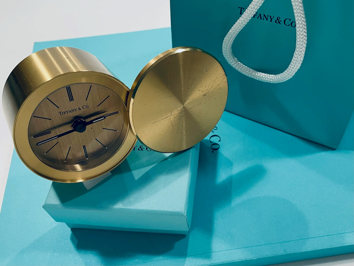 Tiffany and Co. Clock Vintage Tiffany & Co. Small Brass Quartz Travel Alarm  main image 4