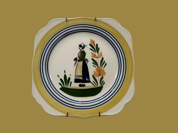Colonial Faience Hand Painted Pheasant Portrait Signed Collectible Plate