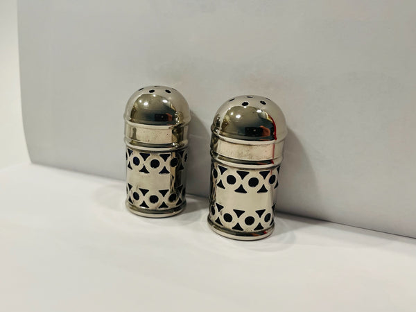 Apex EPNS England Silver Plated Mini Salt Pepper Shakers