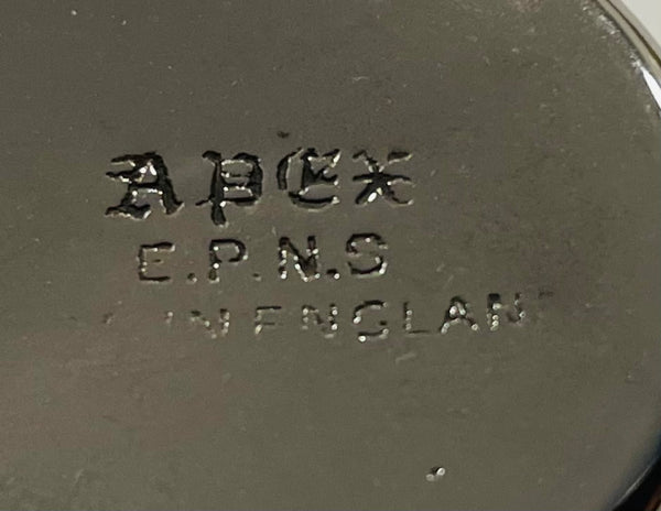 Apex EPNS England Silver Plated Mini Salt Pepper Shakers
