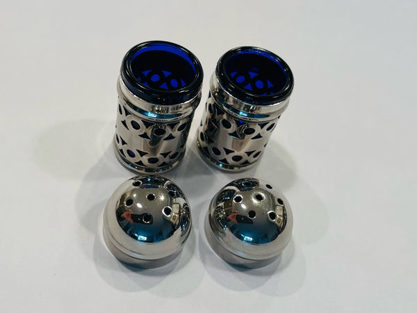 Apex EPNS England Silver Plated Mini Salt Pepper Shakers