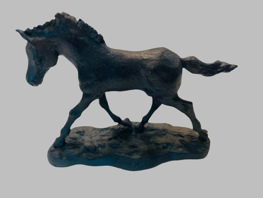 Miriam Reiker Fancy Free American Solid Bronze Horse Sculpture 