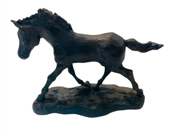 Miriam Reiker Fancy Free American Solid Bronze Horse Sculpture 