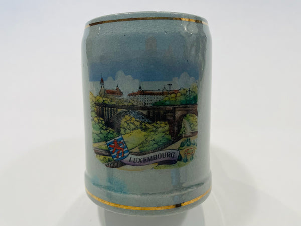 Luxembourg Ceramic Mug Hand Painted Souvenir City View
