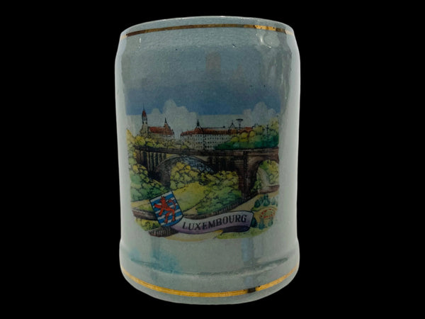 Luxembourg Ceramic Mug Hand Painted Souvenir City View