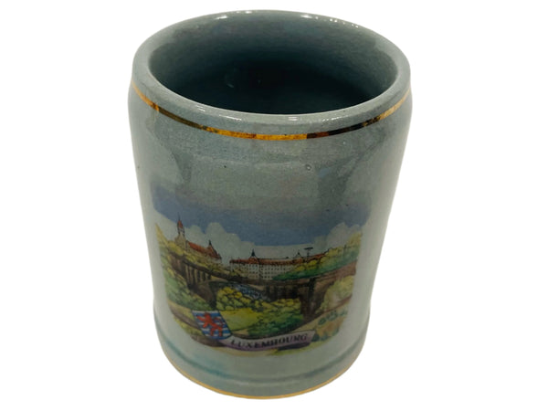 Luxembourg Ceramic Mug Hand Painted Souvenir City View