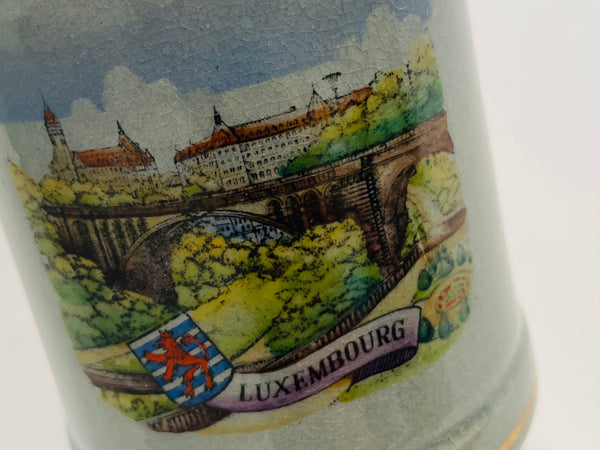 Luxembourg Ceramic Mug Hand Painted Souvenir City View