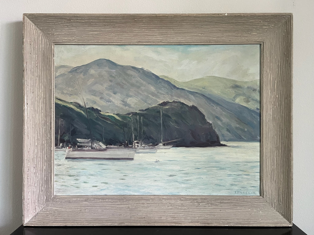 T Paddock Impressionist Marine Coastal Seascape Signed Oil On Canvas Painting 