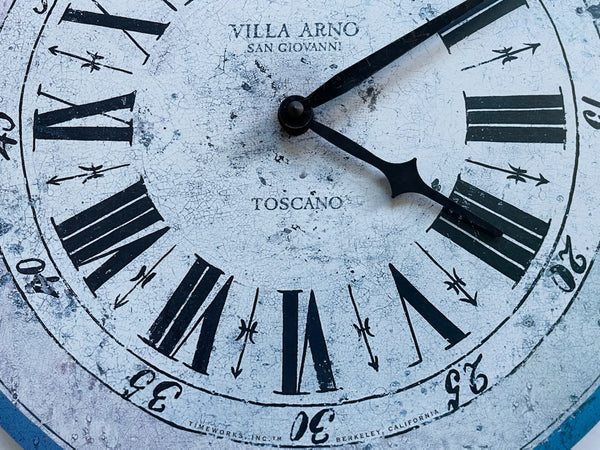 Timeworks Quartz Clock Berkeley California Villa Arno San Giovanni Toscano Style