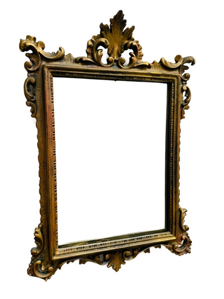 Art Deco Gilt Crest Mirror Italy