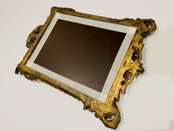 Art Deco Gilt Crest Mirror Italy