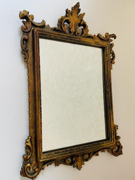 Art Deco Gilt Crest Mirror Italy