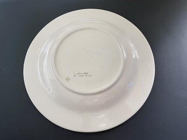 Los Angeles Rooster Checkered Plates by Laurie Gates Pottery