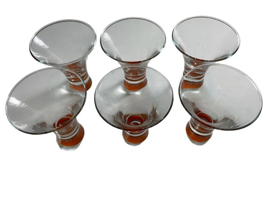 Bacardi O Cordial Set of Six Liquor Glass