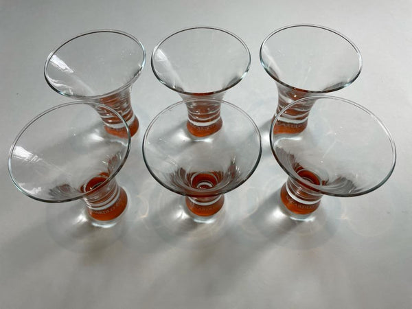 Bacardi O Cordial Set of Six Liquor Glass