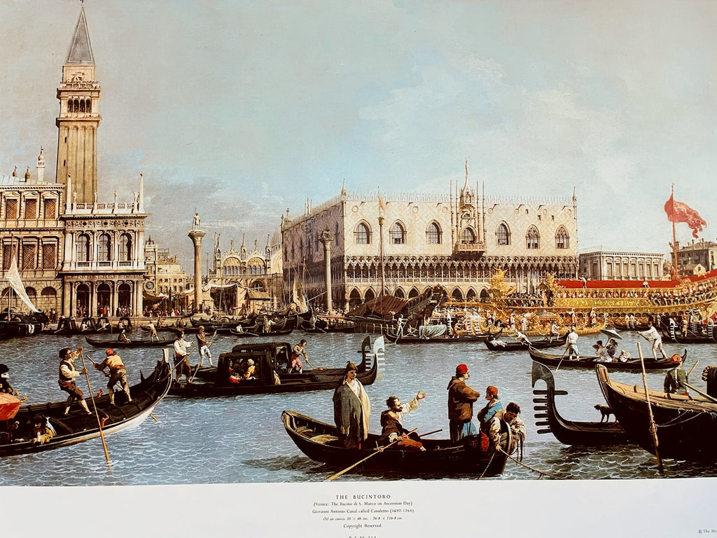 The Bucintoro Venice Di S Marco Ceremonial The Medici Society 1965 London Print