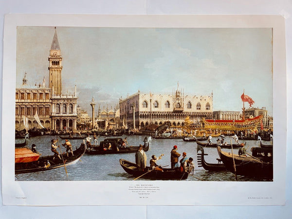 The Bucintoro Venice Di S Marco Ceremonial The Medici Society 1965 London Print
