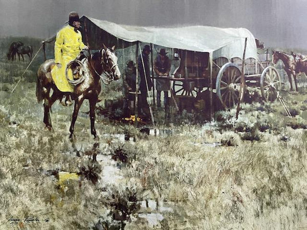 James Reynolds Western Lithograph Pencil Signed Titled  Noon Chuck 1973