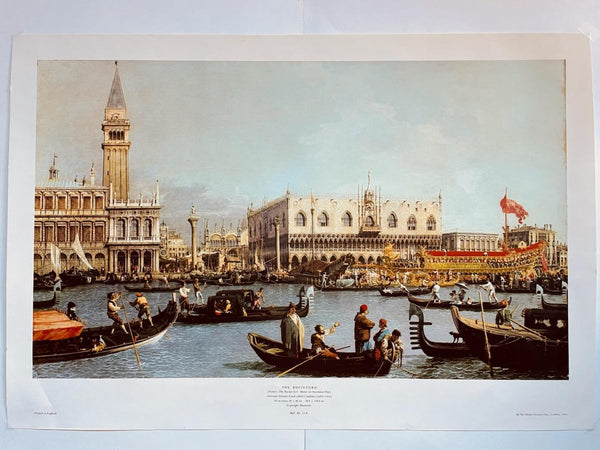 The Bucintoro Venice Di S Marco Ceremonial The Medici Society 1965 London Print