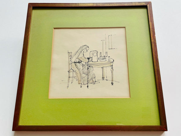 Impressionist Illustrated Missionary Print The Nun