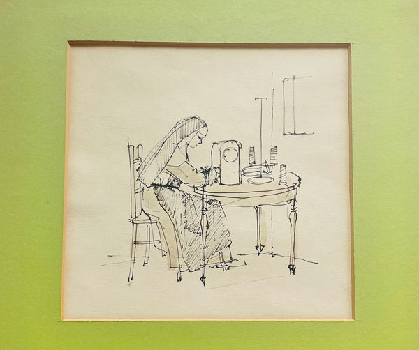 Impressionist Illustrated Missionary Print The Nun