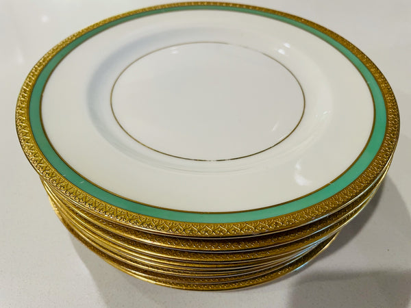 Theodore Haviland New York Gold Rim Porcelain Dinner Set of Eight