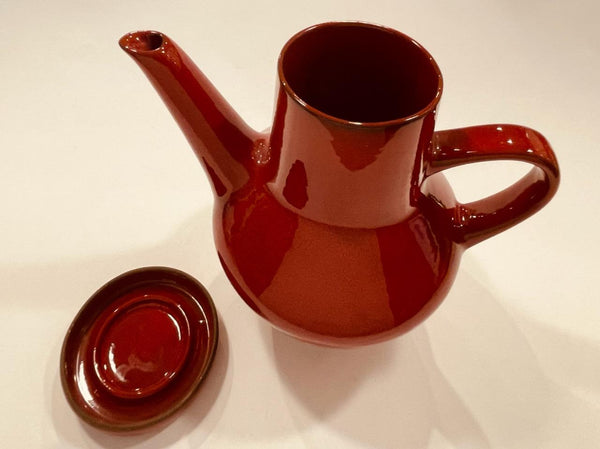 Ceracron Melitta Germany Red Ceramic Tea Coffee Service