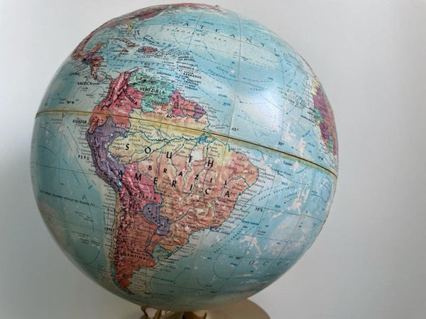 Replogle World Nation Series Globe Leroy Tolman Cartographer Legend