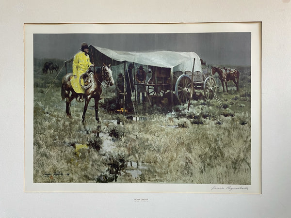 James Reynolds Western Lithograph Pencil Signed Titled Noon Chuck 1973 