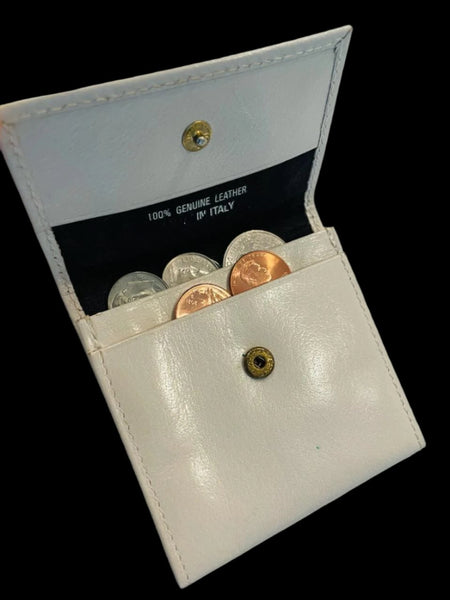 Coin Purse Made In Italy Genuine Leather Marked Singapore