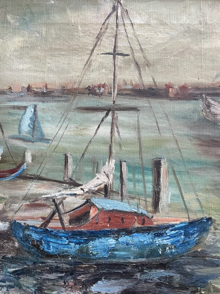 M Morton Impressionist Seascape Signed Oil On Canvas