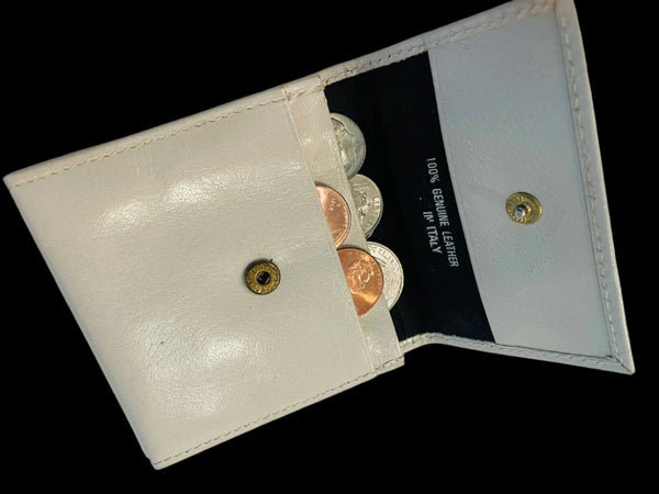 Coin Purse Made In Italy Genuine Leather Marked Singapore