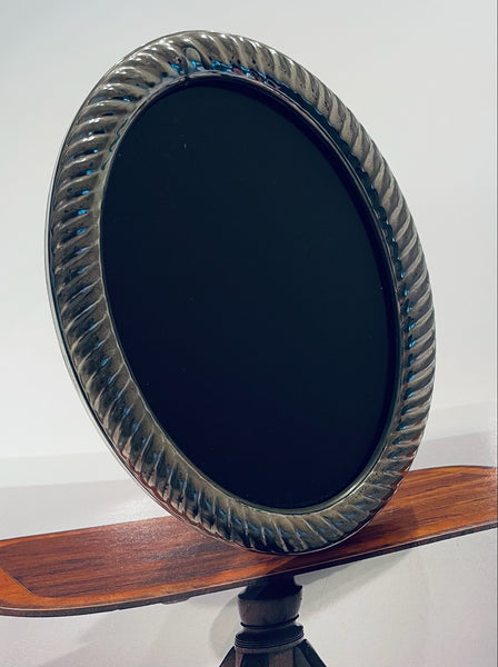 Alpa Dur Spain Silverplated Oval Photo Frame Crown Marked