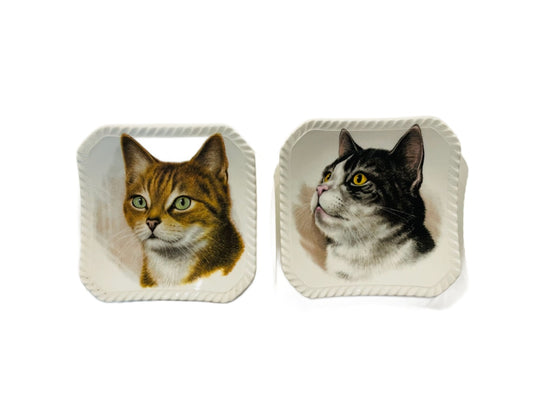 Royal Adderley Bone China England Cats Portrait Plates 
