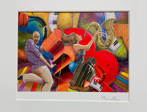 Marcus Glenn Love That Jazz Glossy Signed Seriolithograph
