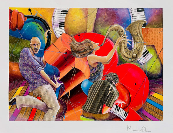 Marcus Glenn Love That Jazz Glossy Signed Seriolithograph