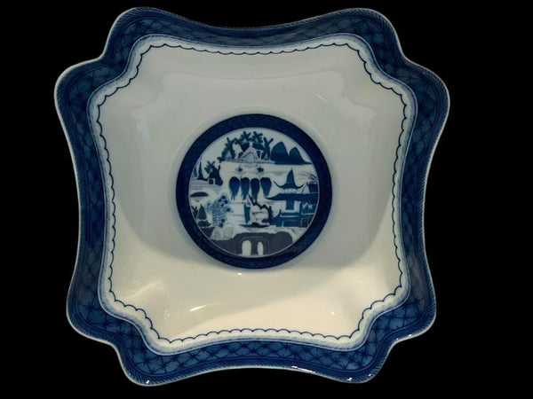 Mottahedeh Vista Alegre Portugal Transfer Blue White Bowl