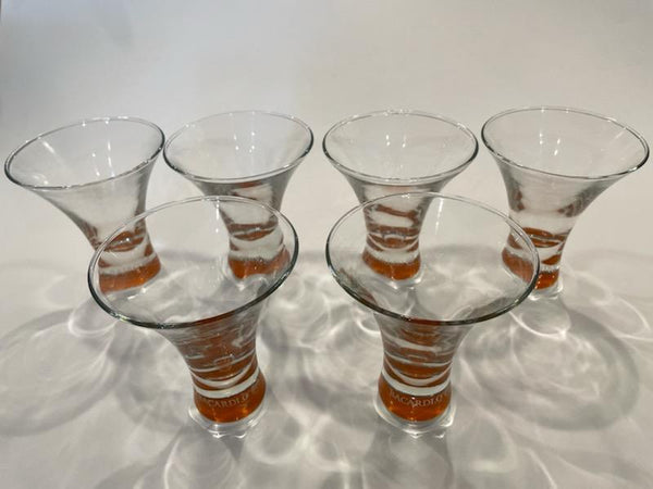 Bacardi O Cordial Set of Six Liquor Glass