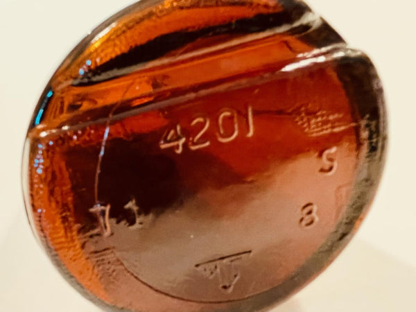 Aunt Jemima Various Sizes Six Brown Glass Bottles Caps Relief Marked
