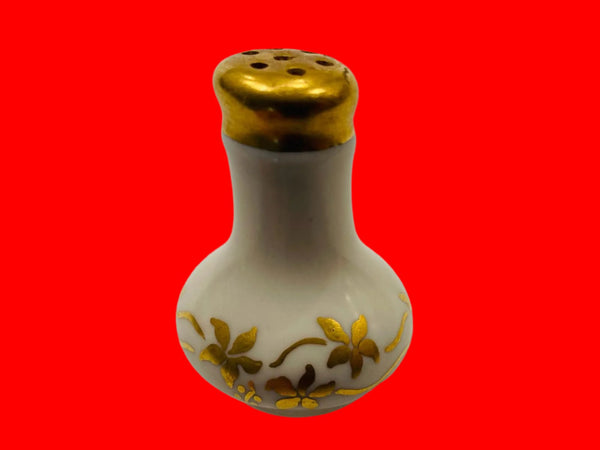 Germany Brief Set Candy Bowls Salt Shaker Cream Jar Gold Flowers