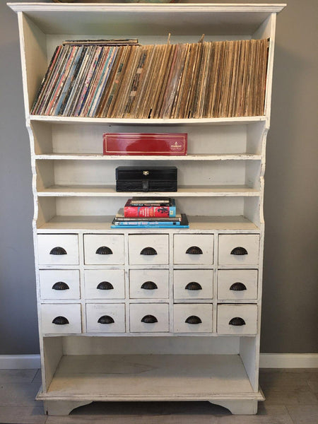 Mid Century Modern White Apothecary Cabinet