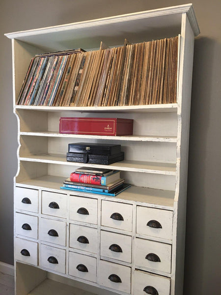 Mid Century Modern White Apothecary Cabinet