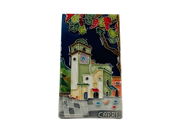 La Basilica di San Pietro Capri Italy Figurative Porcelain Tile Match Box