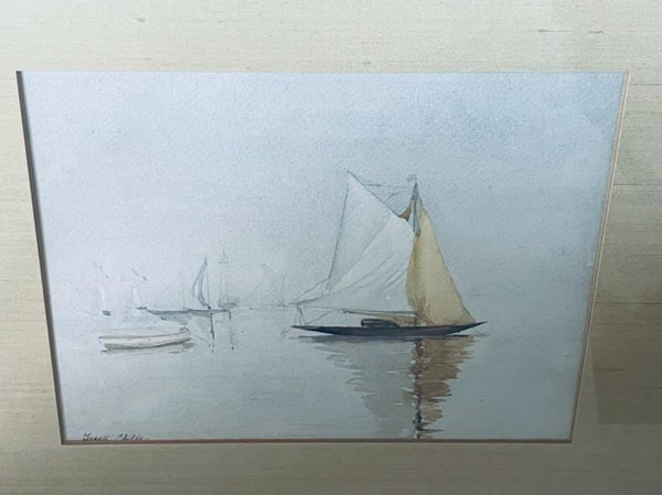 Frank Child Nautical Watercolor Sailboats Oceanic Gouache