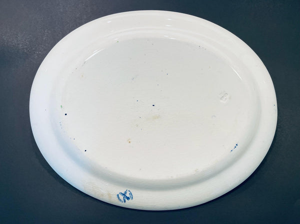 Antique Oval Porcelain Figurative Serving Platter