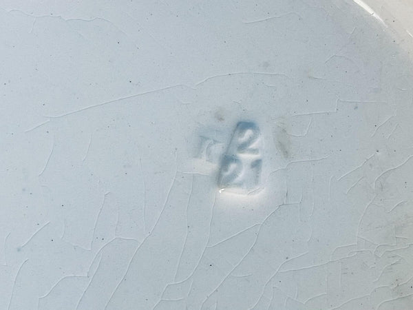 Antique Oval Porcelain Figurative Serving Platter